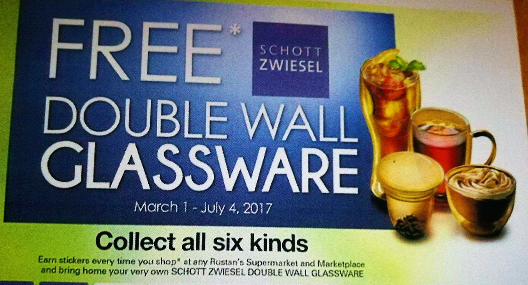 premium Schott Zwiesel double wall glassware at Rustan's Supermarket