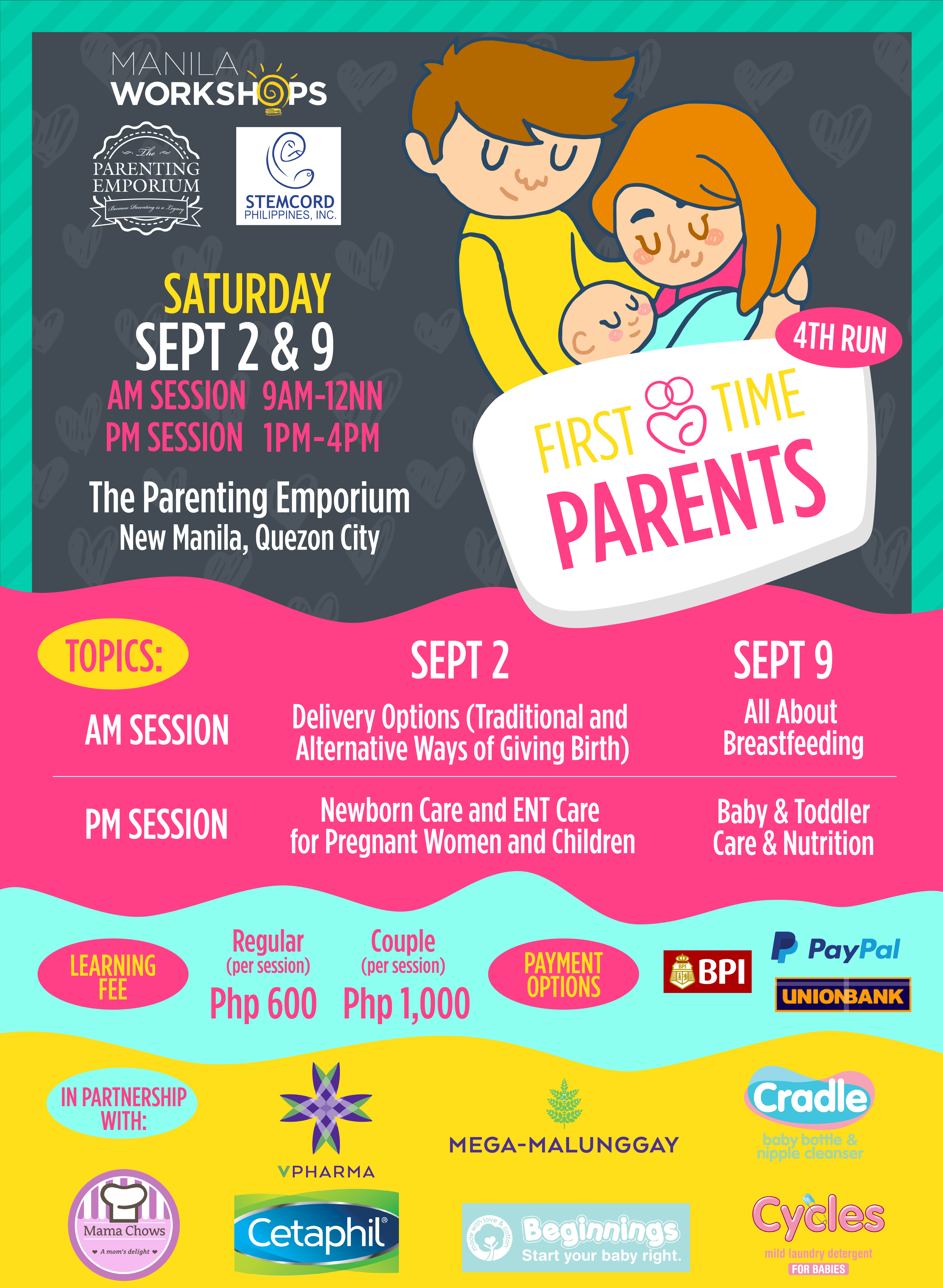 MOMI INVITES| First Time Parents Workshop Series on Sept 2 and 9