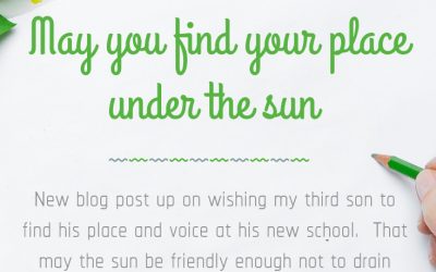 MOMI WISHES| May you find your place under the sun