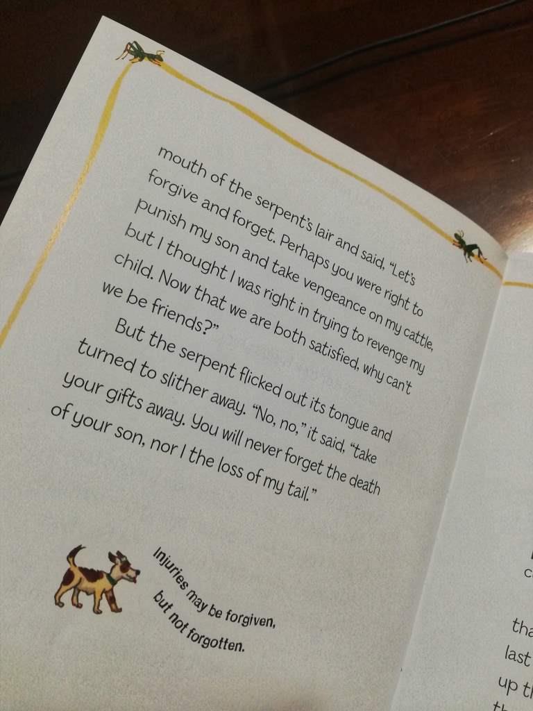 Aesop's Fables on Forgiven and Forgotten