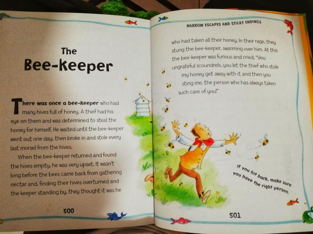 Lesson from Aesop's Fable's The Bee-Keeper