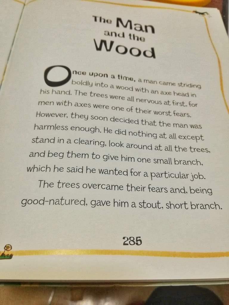 Lessons from Aesop's Fable The Man and the Wood Lessons from Aesop's Fable The Man and the Wood