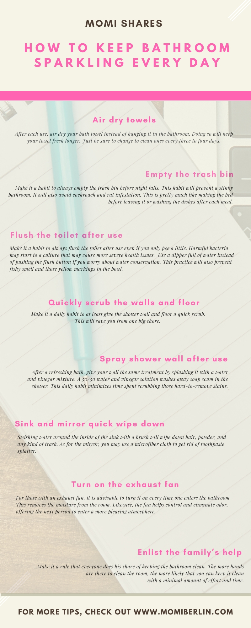 How to keep bathroom sparkling every day