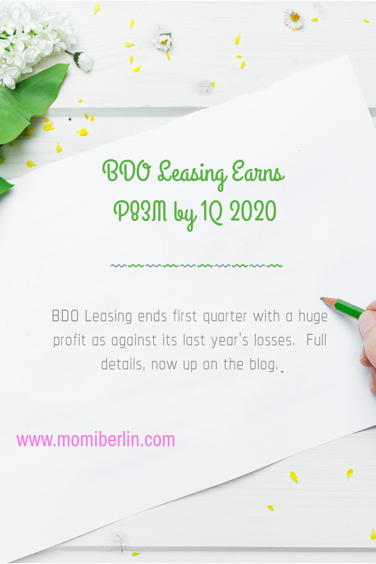 BDO Leasing Earns P83M by 1Q 2020
