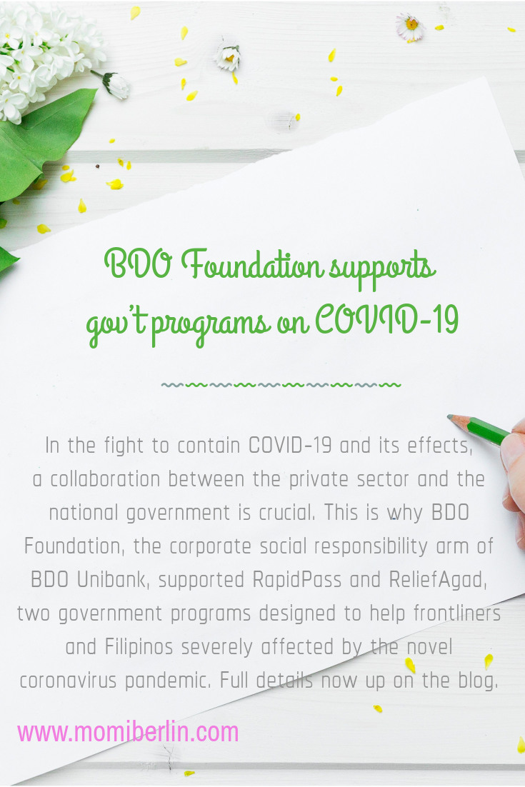 BDO Foundation supports gov’t programs on COVID-19