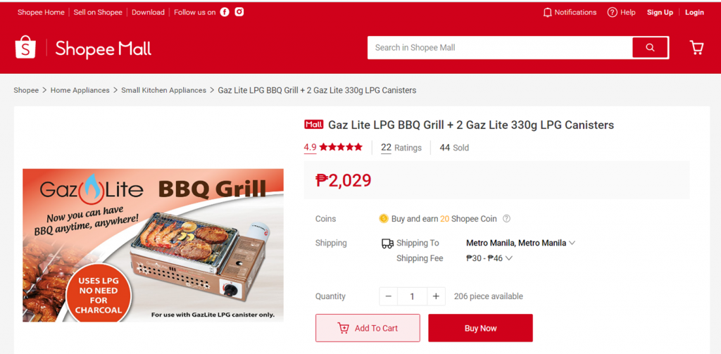Get Your Gaz Lite LPG BBQ Grill on Discount at Shopee Get Your Gaz Lite LPG BBQ Grill on Discount at Shopee