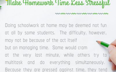 Make Homework Time Less Stressful