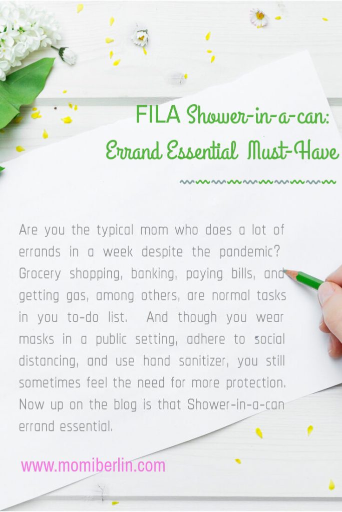 FILA Shower-in-a-can: Errand Essential Must-Have