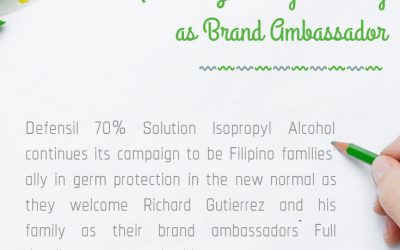 Defensil Isopropyl Alcohol Introduces Richard Gutierrez’s Family as Brand Ambassador