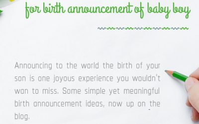 Stunning ideas for birth announcement of baby boy