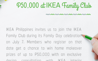 Win home makeover prizes up to P50K at IKEA Family Club
