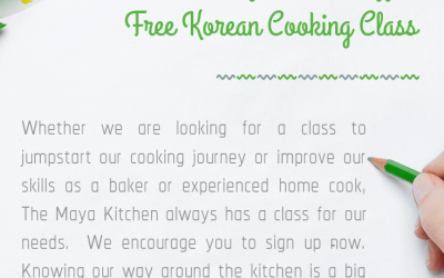 The Maya Kitchen offers FREE Korean Cooking Class this ECQ