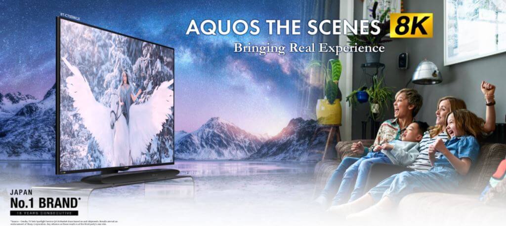 Enriching family quality time with SHARP AQUOS THE SCENES 8K series