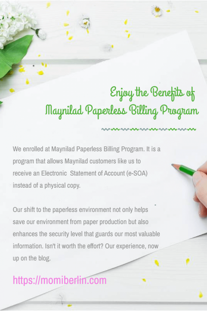Enjoy the Benefits of Maynilad Paperless Billing Program