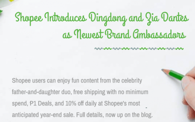 Shopee Introduces Dingdong and Zia Dantes as Newest Brand Ambassadors