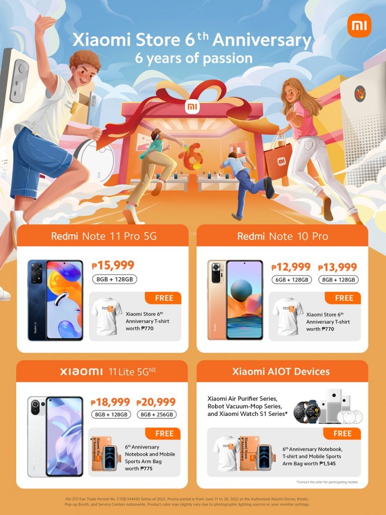 Xiaomi Celebrates 6th year with deals, freebies, and in-store activities