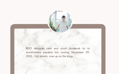 BDO, to give Cash and Stock Dividends