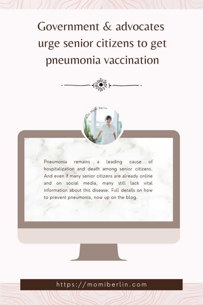 Government and advocates urge senior citizens to get pneumonia vaccination