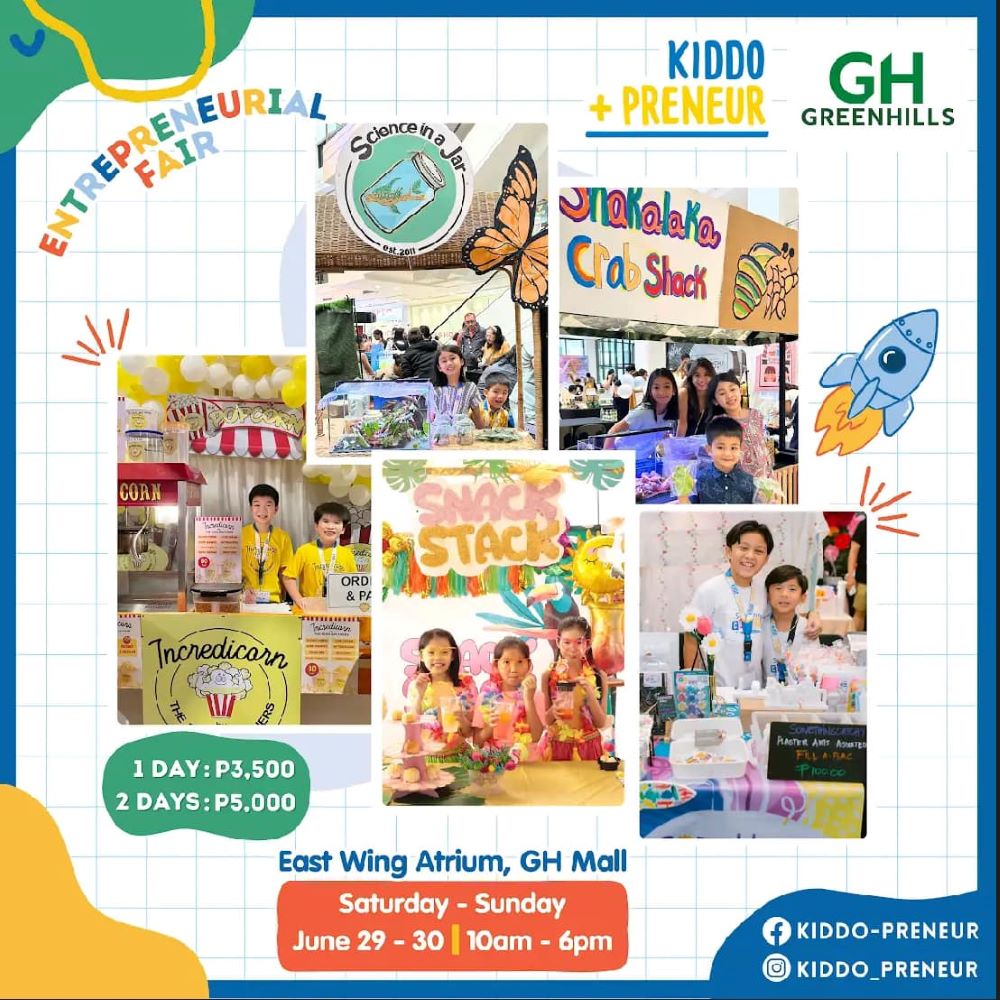 Hey moms! Looking for a fun and meaningful way to support local businesses and teach your kids about entrepreneurship? Head over to Greenhills (GH) Mall, a beloved spot for local treasures, where they’re shining the spotlight on homegrown brands and budding young entrepreneurs this June!