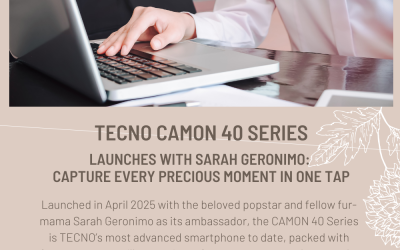 TECNO CAMON 40 Series Launches with Sarah Geronimo: Capture Every Precious Mom Moment in One Tap